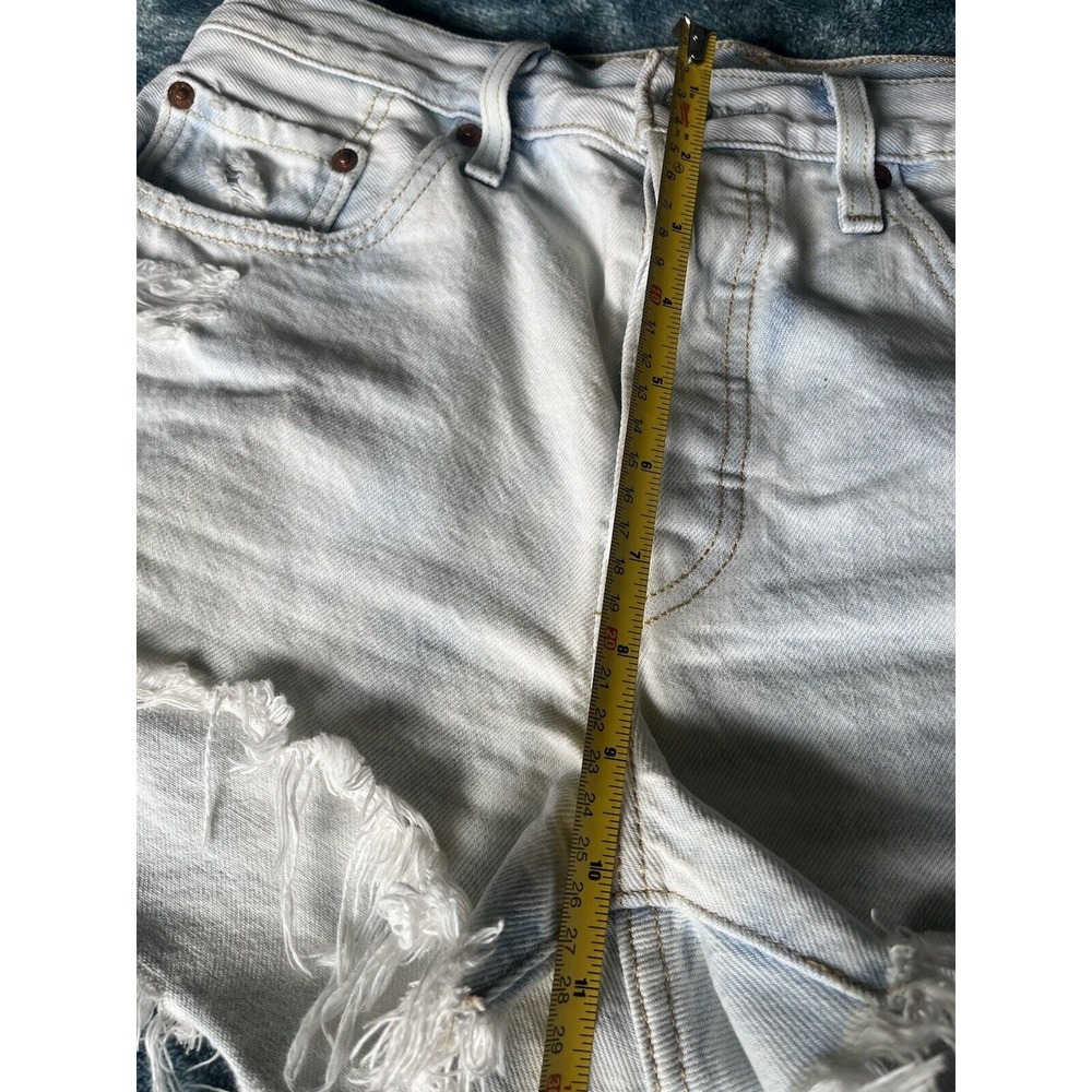 Levi's Premium Womens 501 Cut-Off Jean Shorts Size W 28 Blue Denim Button Fly Go - Picture 6 of 9